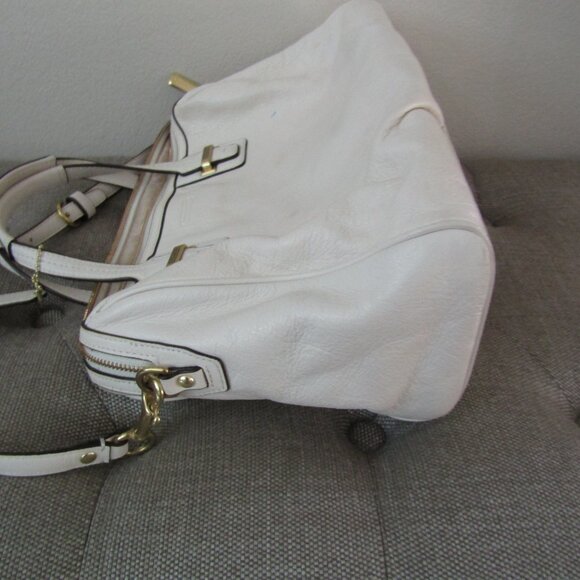 Coach White Leather Satchel With Shoulder Strap - Picture 6 of 11